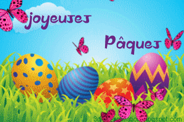 Gif animé joyeuses Pâques lapin